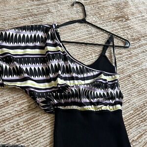 Bebe Black Ribbed Knit Top